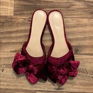 LC Lauren Conrad Velvet Bow Flats